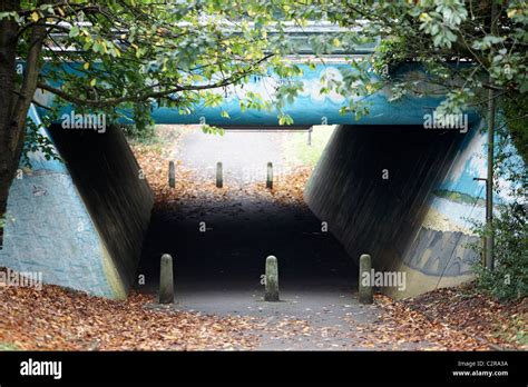 pedestrian underpass walkway  road   uk stock photo alamy