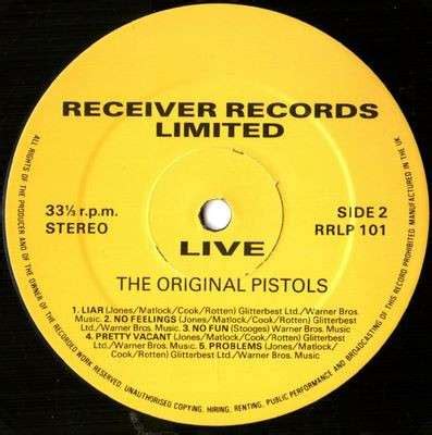 Sex Pistols Live Ebee Records