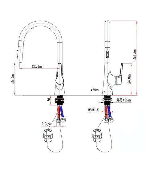 Kitchen Pull Down Mixer Tap Satin Big Bath Online Store