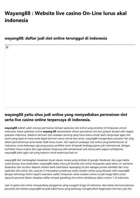 PPT - Wayang88 : Slot rtp 98% login link alternatif PowerPoint ...