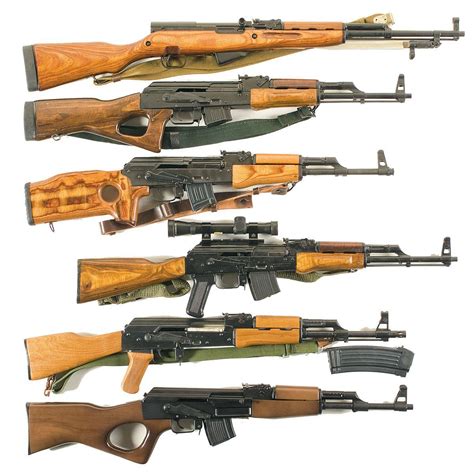 Six Semi Automatic Rifles A Russian Sks Semi Automatic Rifle B Maadi