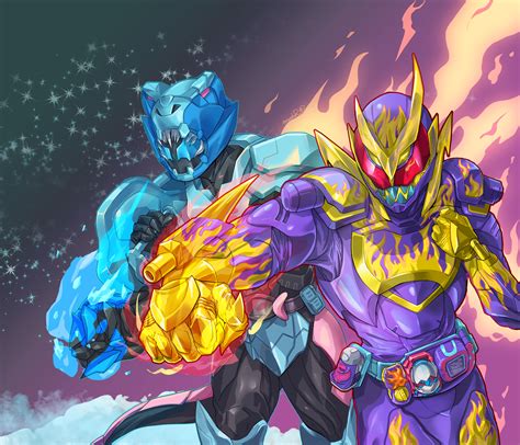 Kamen Rider Revi And Kamen Rider Vice Kamen Rider And 1 More Drawn By