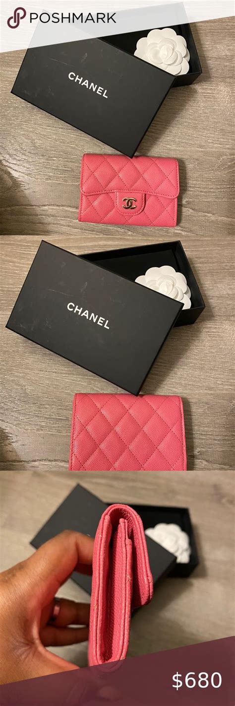 Chanel Card Holder Chanel Card Holder Pink Leather Wallet Card