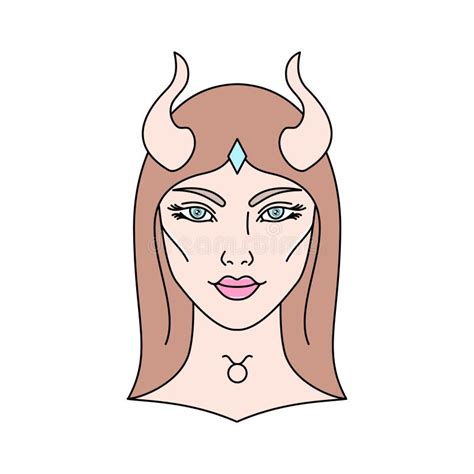 Taurus Zodiac Sign Stock Vector Illustration Of Female 273319415