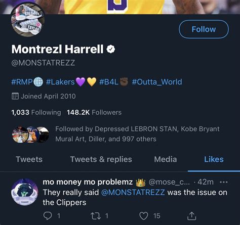 Hoop Central On Twitter Montrezl Harrells Last Like On Twitter H