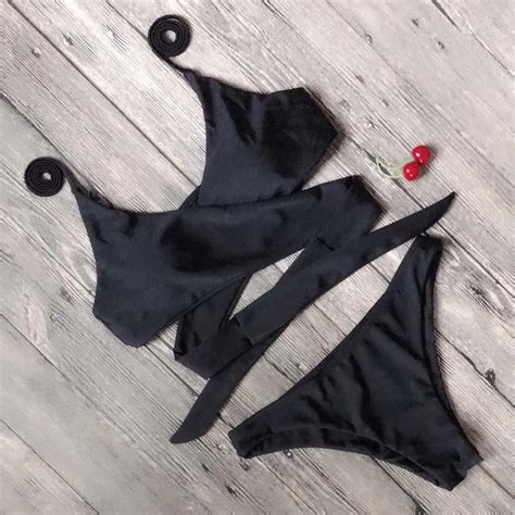 Maillot de bain Bikini string Bikini bleu ensemble femmes Bikini maillot de bain brésilien