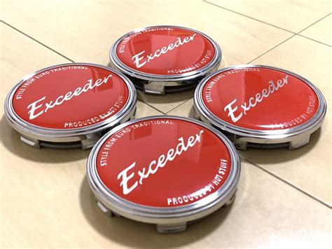 HOT STUFF ホットスタッフ Exceeder エクシーダー 6穴用 ハイエース キャラバン センターキャップ 在庫処分大特価品 4個セット 赤 レッド 社外品 売買されたオークション