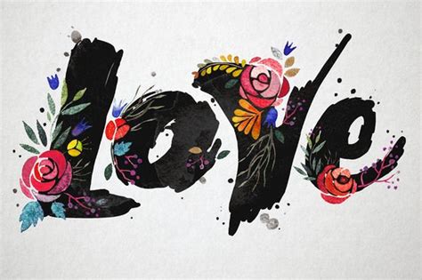 Watercolor Love Watercolor Graphic Illustration Artwork