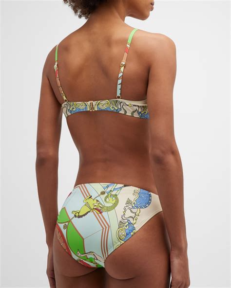 Tory Burch Carousel Printed Underwire Bikini Top Neiman Marcus