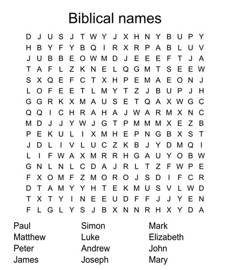 Nombres De La Biblia Word Search Wordmint Nbkomputer