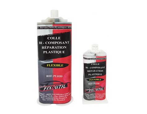 Colle bi composant réparation plastique flexible 178ML