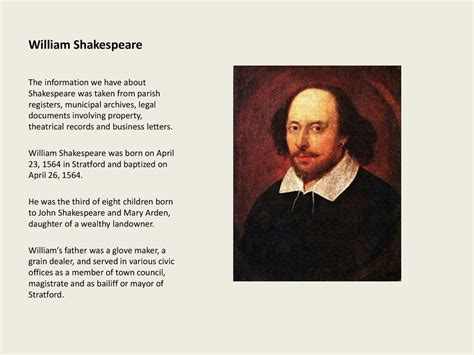 William Shakespeare A Biography Ppt Download