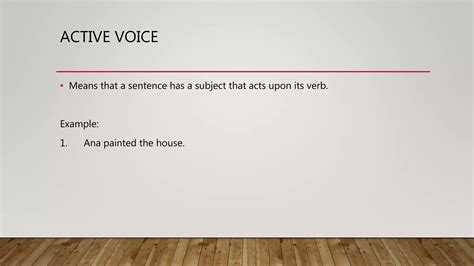 Active And Passive Voice Pptx