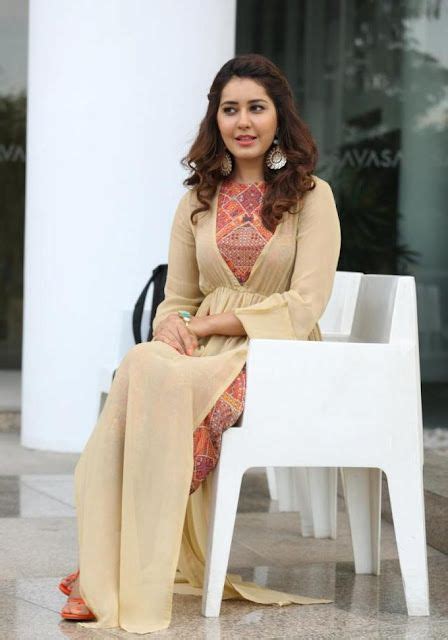 Model Rashi Khanna Long Hair Photo Shoot In Hot Orange Dress Actress