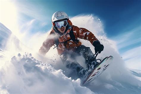Premium AI Image | Dynamic action shots of winter extreme sports incl ...