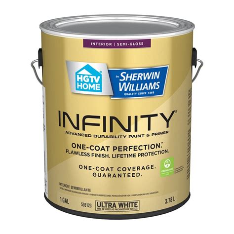 Hgtv Home By Sherwin Williams Infinity Ultra White Semi Gloss Tintable