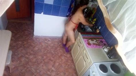 Naked Washing Dishes And Stepson Spying On Her MyNakedStepmother Pornhub