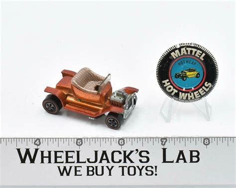 Hot Heap Orange With Button Redline Hot Wheels Mattel Vintage Redline RL Wheeljack S Lab