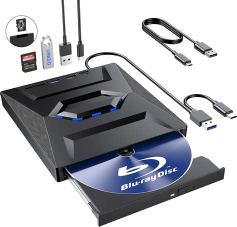External Blu Ray Drive,Portable Bluray Player Writer Reader,CD Burner ...