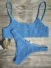 FREE SHIPPING Triangle Ruffles Crochet Bikini Set JKP4623