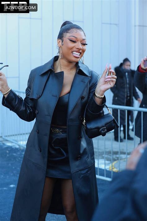 Megan Thee Stallion Sexy Seen Flaunting Her Hot Boobs At The Coach Fashion Show In NYC AZNude