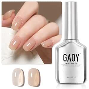 Amazon GAOY Jelly Nude Gel Nail Polish Ml Sheer Neutral Translucent Soak Off Gel Polish