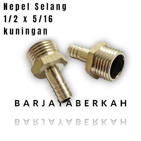 Nepel Nipple Selang Kuningan Drat 1 2 X Selang 5 16 Lazada Indonesia