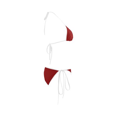 Solid Red Custom Bikini Swimsuit Id D