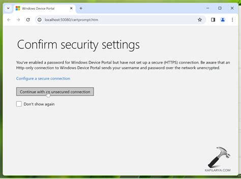 Enable Device Portal On Windows 11