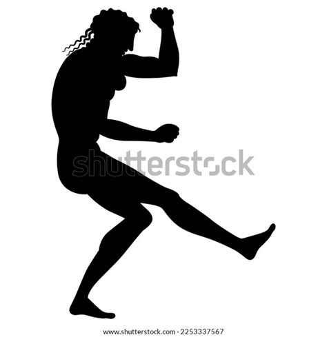 Dancing Ancient Greek Naked Woman Man Stock Vector Royalty Free Shutterstock