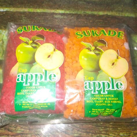 jual sukade warna warni topping hiasan kue cake bolu buah kg cap apple