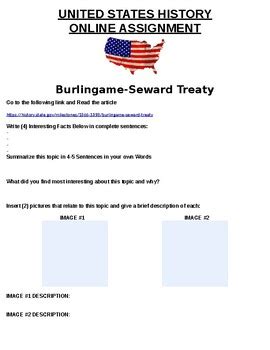 Burlingame-Seward Treaty ONLINE ASSIGNMENT by Northeast Education