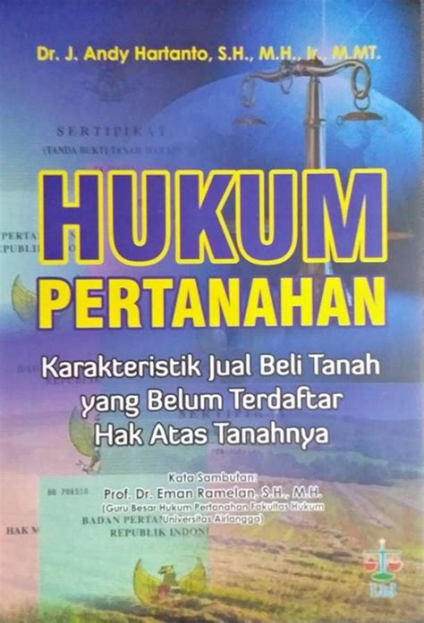 Jual Buku Hukum Pertanahan Karakteristik Jual Beli Tanah Yang Belum