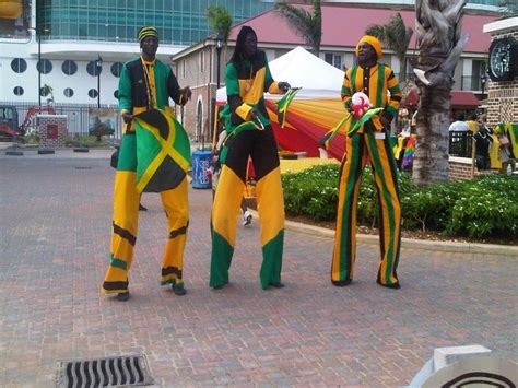 Jamaican Stilt Walkers Stretching Their Legs Jamaican Culture