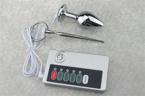 Electro Shock Penis Ring Electric Plug Electrical Stimulation Penis Rings Electric Anal Plug