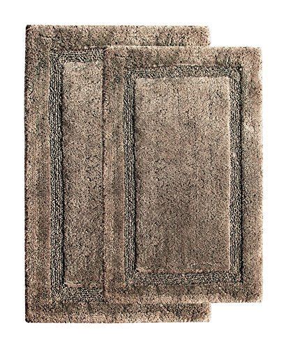 Saffron Fabs 2 Piece Bath Rug Set 100 Soft Cotton Size 34x21 Inch