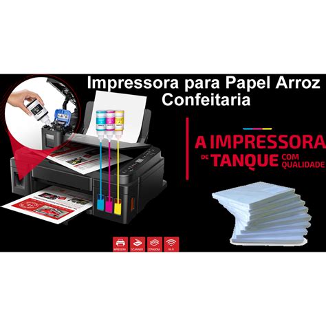Impressora Para Papel Couche - Impressora Multifuncional Para Papel Arroz Mega Tanque Wifi | Shopee Brasil