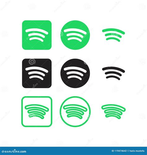 Spotify Social Media Icons Editorial Photography Illustration Of