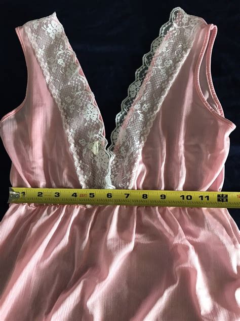Vintage Bernette Pink Lace Peignoir Robe Nightgown Nylon Lingerie Set S Ebay