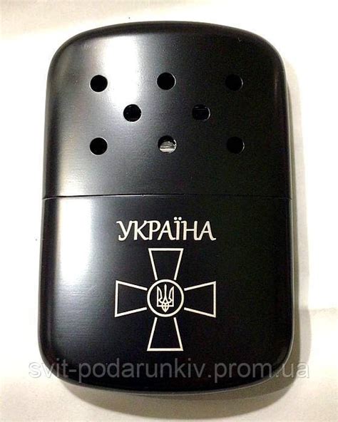 Купити Каталітична грілка ZIPPO чорна з емблемою ЗСУ та написом Україна ...