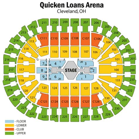 Quicken Loans Arena Seating Map Cabinets Matttroy