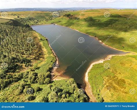 Upper Lliw Reservoir - Aerial Stock Image - Image of architecture ...