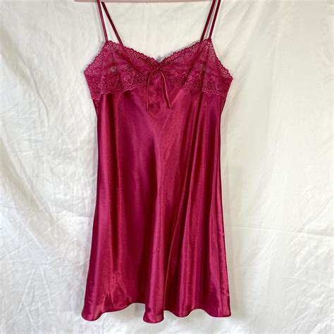 Two Piece Lingerie Set Beautiful Maroon Polyester Depop