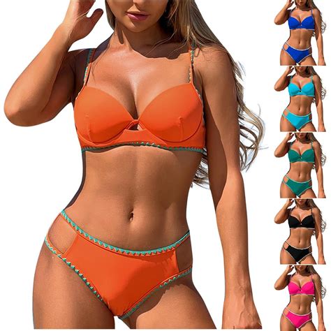 Zzwxwa Bikini Sets For Women Piece Underwire Swimsuit Two Piece Bathing Suit Brazilian