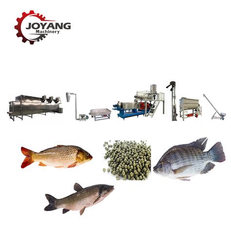 Factory Scale Fish Feed Production Plant Machine Line Floating Sinking