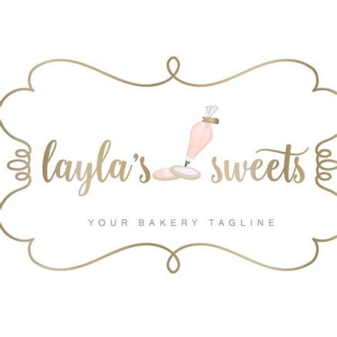 Cookie Logo Baking Logo Royal Icing Logo Premade Logo Piping Etsy