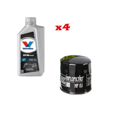 Kit Tagliando 4 LT Di Valvoline Syn Power 10w50 e Filtro Hiflo HF153 ...