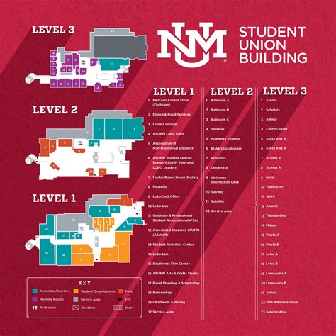 Maps :: Student Union Building | The University of New Mexico