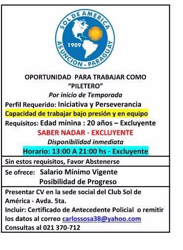 Noviembre Trabajo Empleos Paraguay Parte Bolsa De