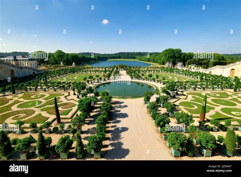 The Palace of Versailles. Paris France. The Gardens. Orangery Parterre ...